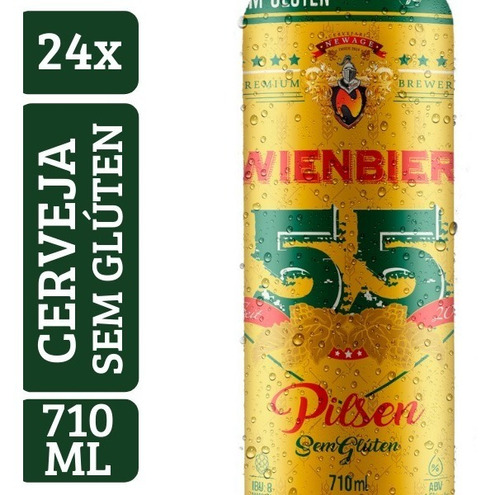 Kit Cerveja Wienbier 55 Pilsen S/ Gluten 710ml (24 Un)