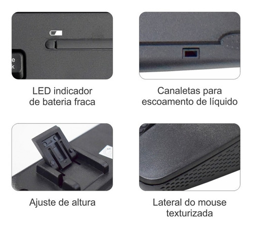 Imagem 3 de 6 de Kit Teclado E Mouse Sem Fio Em Portugues Preto K-mex