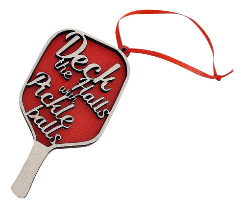 4 Adorno Navideño De Pickleball, Deck The Halls, Regalo