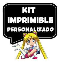 Comprar Kit Imprimible Personalizado Sailor Moon Cumple Candy + Deco