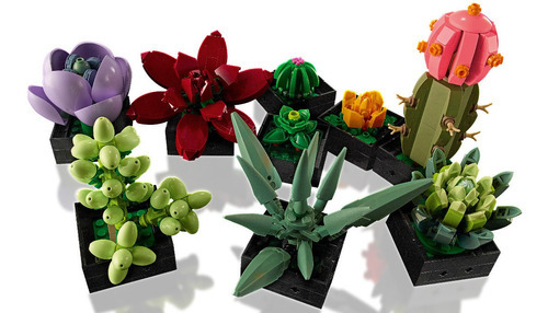 Lego Botanical Collection 10309, jarrones con plantas suculentas, número de piezas: 771