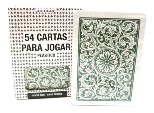 Baralho Poker Truco De Plastico 54 Cartas Naipe Grande Azul