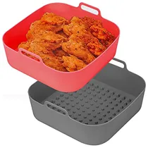 Comprar Juego De 2 Forros De Silicona Freidora De Aire Cuadrada...