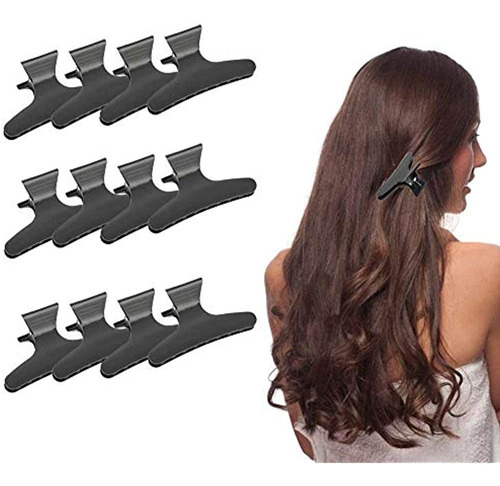 12pcs / Set Mariposa Negra Con Pinza Para El Cabello, Acceso