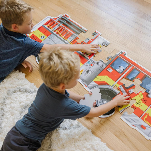 Puzzle De Suelo Jumbo Camión De Bomberos Melissa & Doug (...