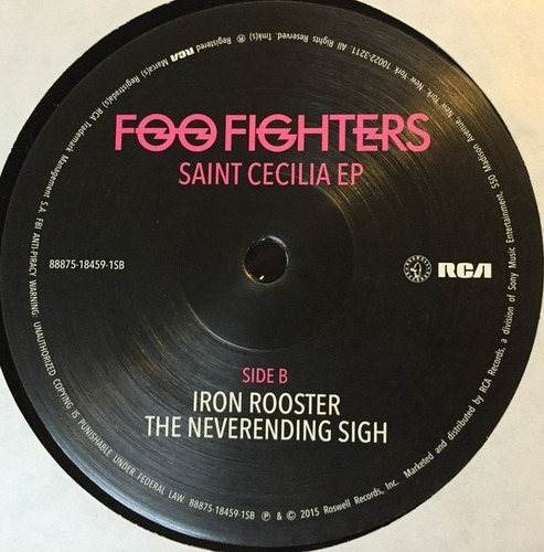 Imagen 4 de 4 de Foo Fighters - Saint Cecilia Vinilo Rock Activity