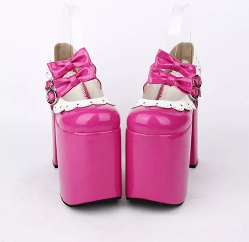 Sapato Salto Alto Lolita Cosplay 15cm