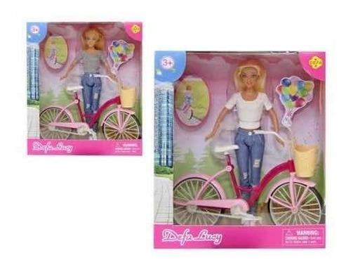 Muñeca Tipo Barbie Defa Lucy Bicicleta Cod. 8361