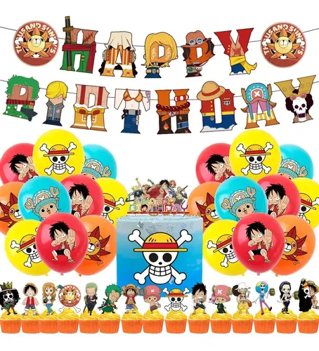 X* Kit Balão Luffy Onepiece Para Festa De Aniversário