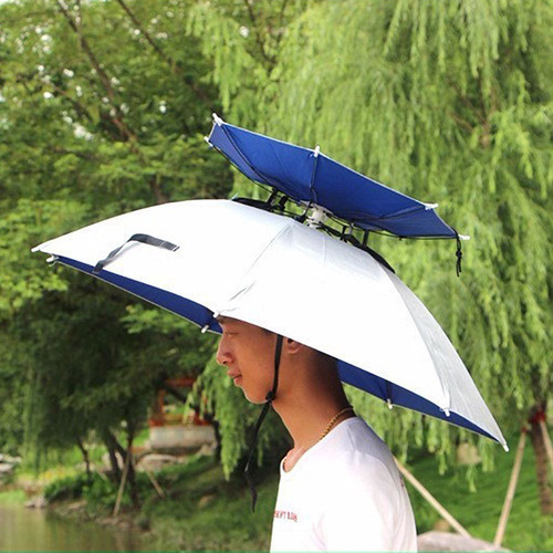 Guarda-chuva De Chapéu Dobrável Montado Na Cabeça | Parcelamento sem juros