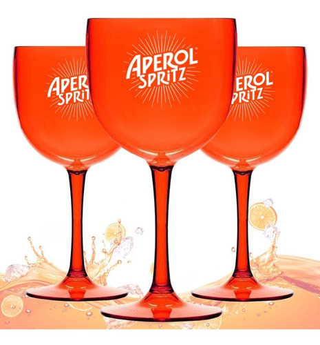 Kit 04 Taças Aperol Spritz 580ml Em Acrílico