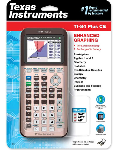 Texas Instruments Ti-84 Plus Ce Color Graphing Calculator...