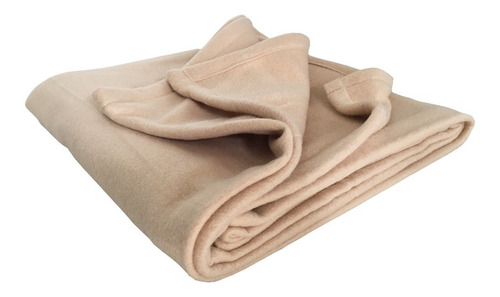 Cobija Cobertor Tela Polar Viajera 105 X 145 Cm Beige