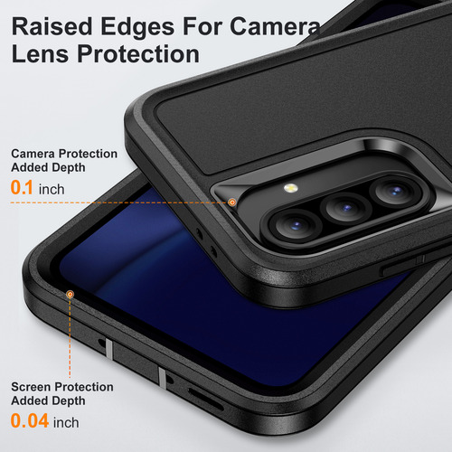 Funda De Teléfono 3 En 1 De Armadura Pesada Para Samsung Galaxy A26 A36 A56 5g, Marco De Soporte De Plástico Duro,