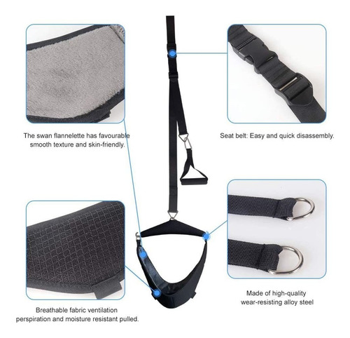 Dispositivo de tracción cervical Hamaca para El Cuello, color negro