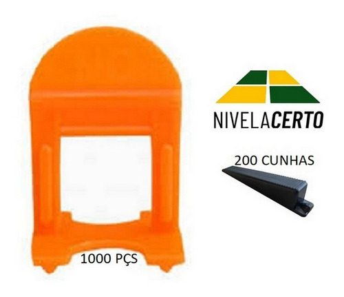 1000 Espaçadores Nivelador 4mm + 200 Cunhas / Nivela Certo 
