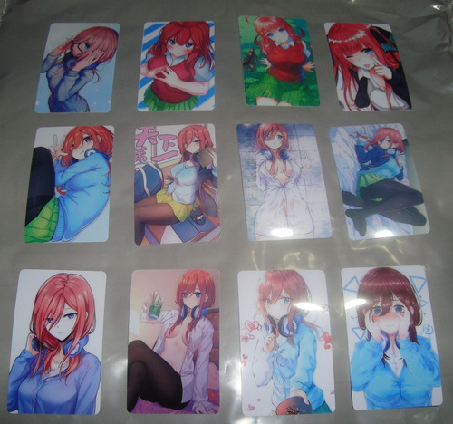 Tarjetas Go Toubun No Hanayome Plasticas Reverso Adherible 