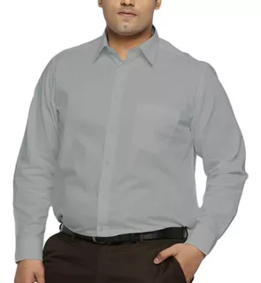 Camisa Social Plus Size Longa 100% Microfibra Diversas Cores