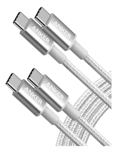 Cable Anker Usb-c A Usb-c 60w Rápido 6ft 2 Pack Negro