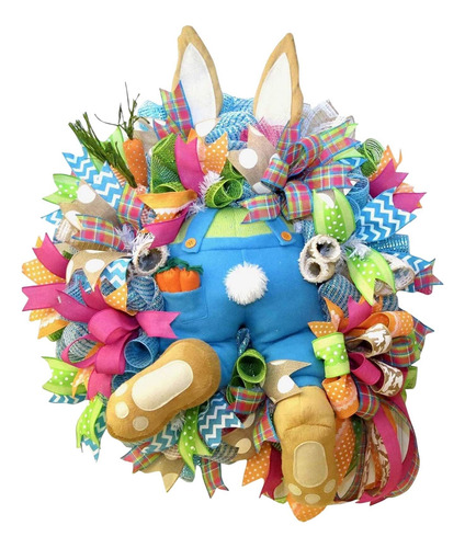 Corona De Pascua For Puerta Delantera De Conejo De Pascua