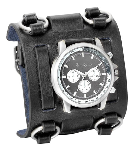 Reloj Jewelrywe Para Hombre, Negro, Estilo Gótico, Punk, Hip