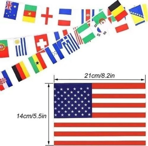 Imagen 4 de 10 de 100 Banderas De Países Del Mundo 25 Metros Banderines