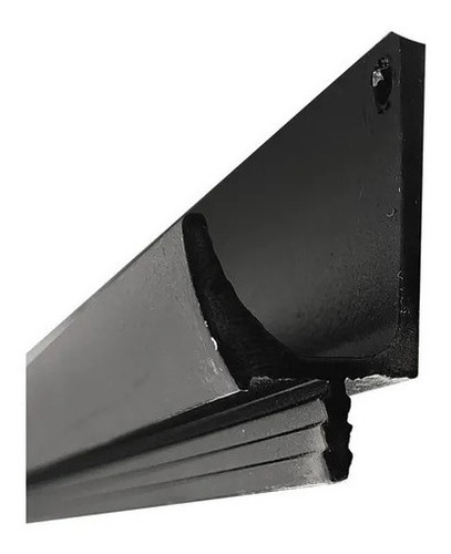 Perfil Tirador De Aluminio Tipo J 15mm X3mts Color Negro Ec (Usado)