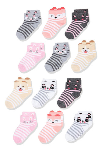 Pack De 12 Calcetines Cortos Cherokee Para Bebés Y Niñas, De