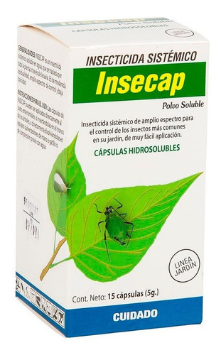 Insecticida Sistemico Insecap 15 Capsulas  Hojarasca Plantas