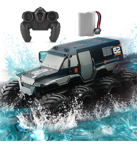 Camión Rc Anfibio A Escala 112 8wd, 2.4g Offroad Waterproof 