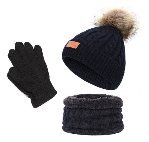 Bufanda, Guantes, Gorra Para Niños, Conjunto De Invierno [u]