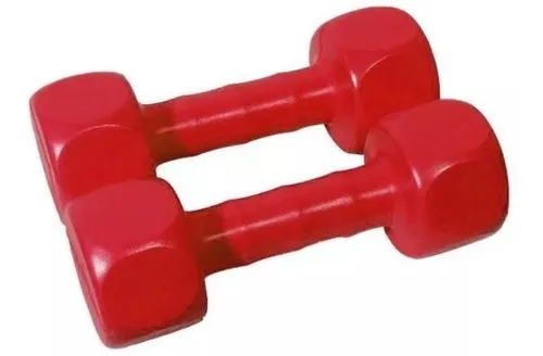 Par Mancuernas Bsfit 1 Kg Pesas Hexagonal Plástico Bicep Gym