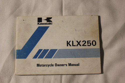 Kawasaki Klx 250 1992 Manual Del Propietario (Usado)