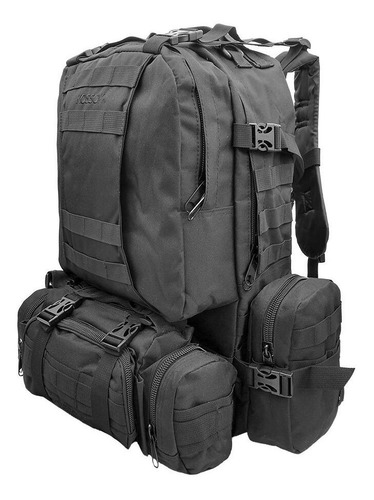 Mochila Tactica Kossok Quebec Con Riñonera Y Bolsos Extra
