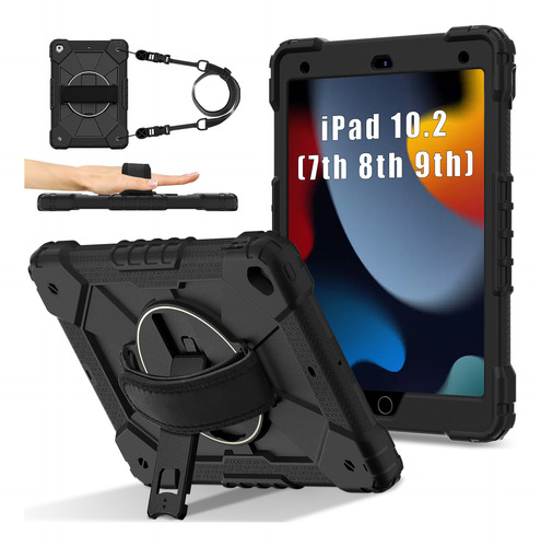 Funda Para iPad 9 8 7 Gen. 10.2 Correas Hombro Uso Rudo