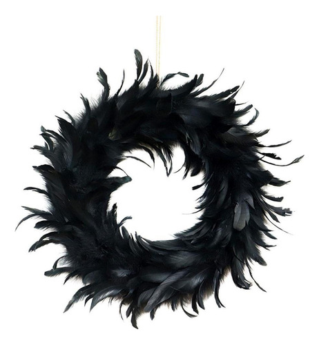 De Plumas De Cóctel Negro De 16 Puerta De De Halloween