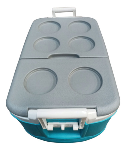 Conservadora Térmica Set X4 De Camping Playa 57/34/11/4.5l Azul Océano