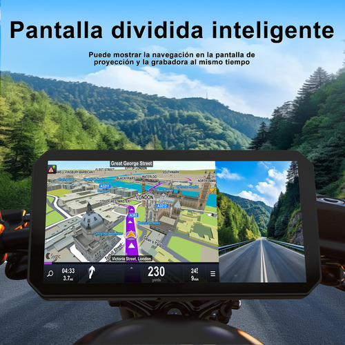 Estéreo Para Moto Carplay Android Auto 6 Pulgadas Con Cámara