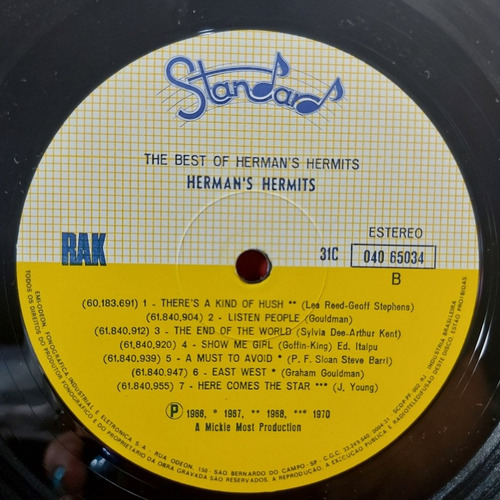 Vinil Lp Herman's Hermits