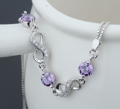 Imagen 3 de 5 de Pulsera De Plata 0.925 Con Zirconia - 1033