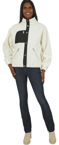 Chamarra Corta Sherpa Bomber Juvenil Original Kensie Mujer