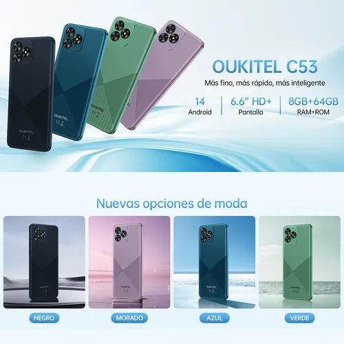 Celular Oukitel C53 Android 14 Smartphone 8gb + 64gb/1tb