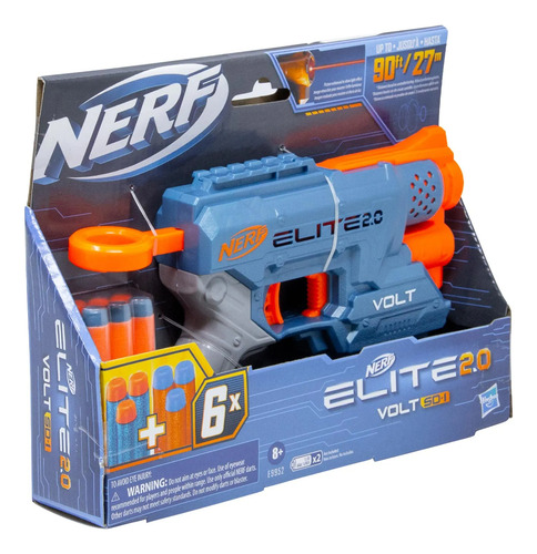 Lanzador Nerf Elite 2.0 Volt Sd-1 Azul Acero