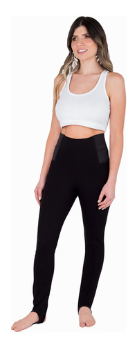 Leggins Casual Elegante Para Mujer Color Negro Freyda