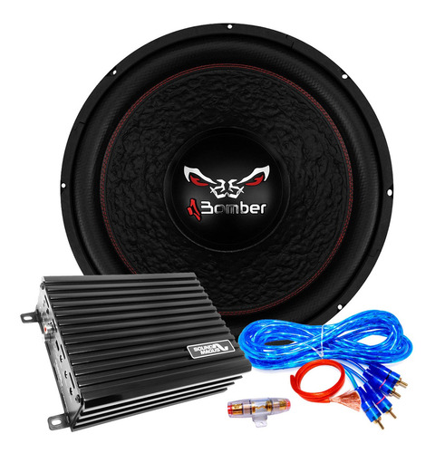 Combo Subwoofer 15 600w Potencia Kit Cables