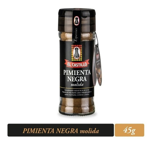 Pimienta Negra Molida El Castillo 45g Origen Brasil