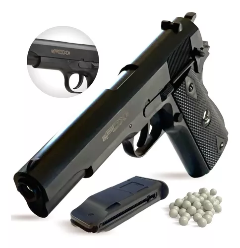 Pistola Fox Resorte Combat Colt 1911 Balines Airsoft .