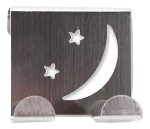Imagen 2 de 10 de Gancho Metálico Con Diseño Luna Estrella