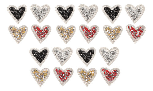 Parches Termoadhesivos Con Forma De Corazón Bordados Con Dia