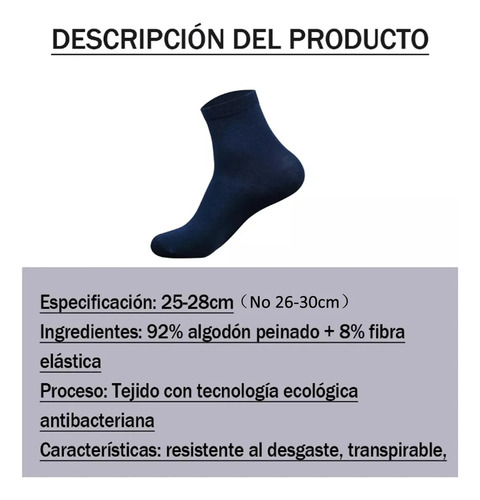 Calcetines De Algodón 3/4 Elegantes Para Hombre, 10 Pares